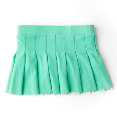 Green Pleated Active Skirt