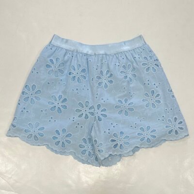 Blue Eyelet Shorts