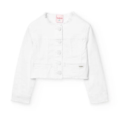 White Stretch Denim Jacket