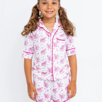 Pink Flowers PJ Set