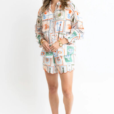 Capri Coast Scallop Shorts