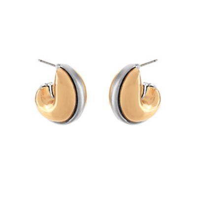 All Puffed Up Two-Tone Earrings