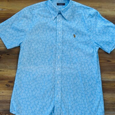 Dune Brush Print Button Down