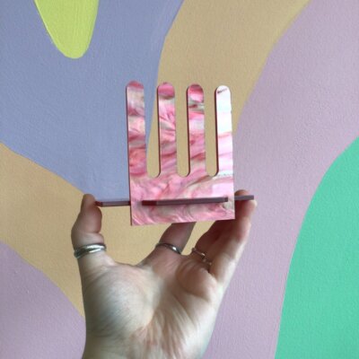 Red Marble Ring Display