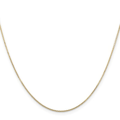 10K .8mm Diamond Cut Round Open Link Cable Chain
