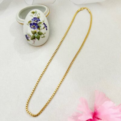 Round Box Chain Necklace