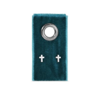 Silver Cross on Velvet