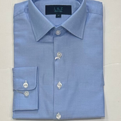 Blue Jacquard Button Up
