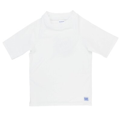 Boys White Short Sleeve Rash Guard
