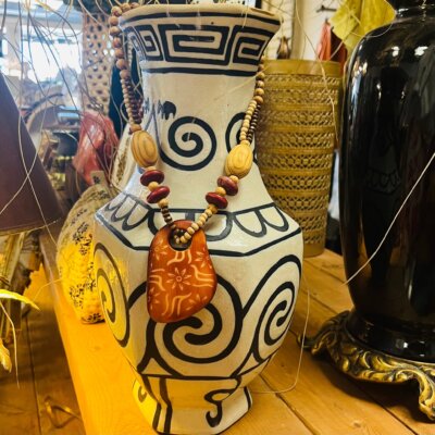 Ethnic Wooden Beaded Necklace