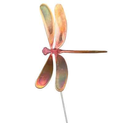 Copper Dragonfly Garden Stake