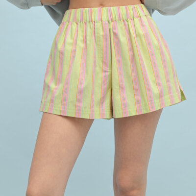 Lime Combo Cotton Shorts