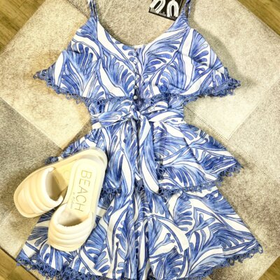 Printed Ruffle Dress