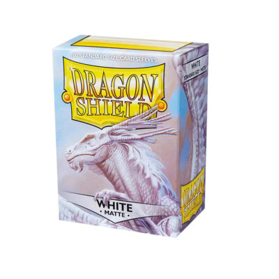 Dragon Shield Matte Sleeves – Matte White (100ct) Standard Size