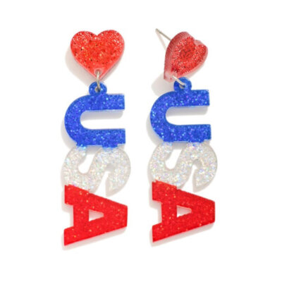 USA Glitter Earrings