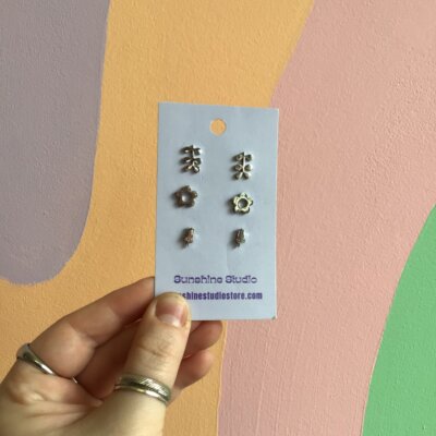 Tiny Stainless Steel Earring Bundle