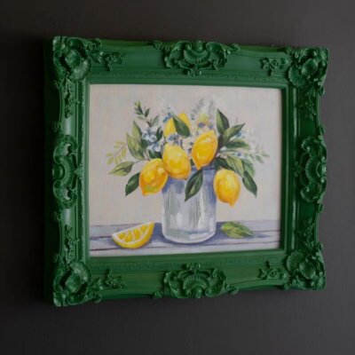 Green Framed Lemon Portrait