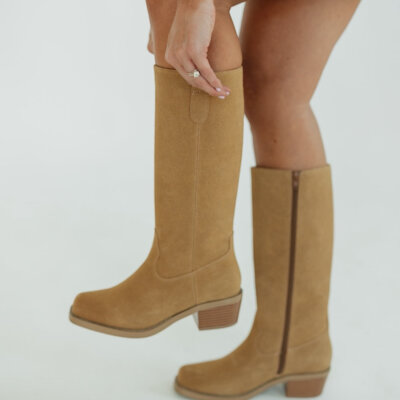 Duston Tan Suede Riding Boot