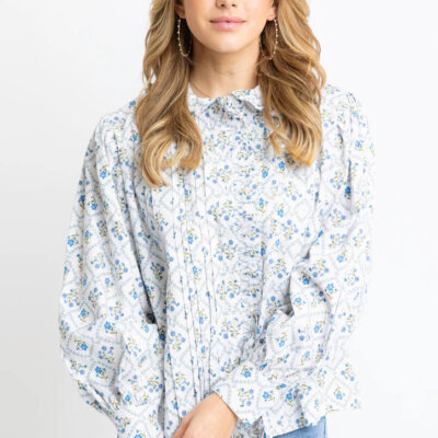 Forget-Me-Not Ruffle Blouse