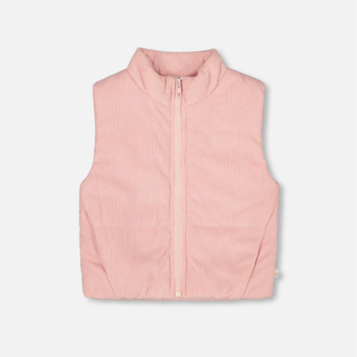 Dusty Pink Corduroy Puffy Vest