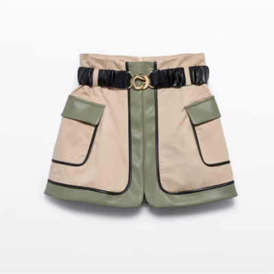 Beige Maza Twill Skirt