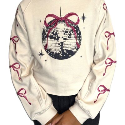 Embro Bows & Disco Ball Sweatshirt