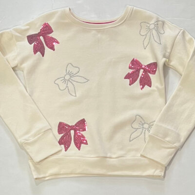 Sequin Bows Sweatshirt