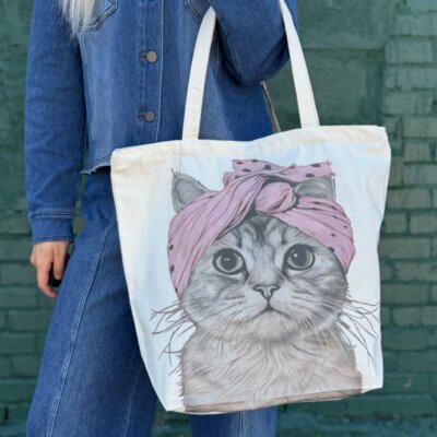 Purr-haps The Cutest Canvas Tote