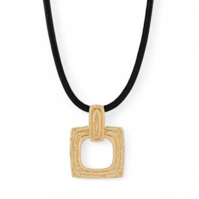 Squared Away In Style Necklace - Gold