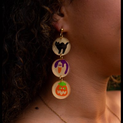 Spooky Shapes - Nostalgic Halloween Cookie Earrings