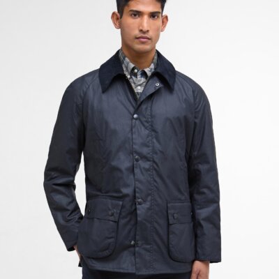 Ashby Waxed Jacket - Navy