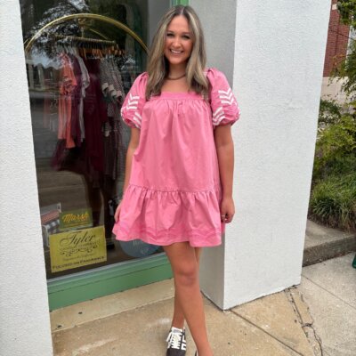 Rose Mosaic Mini Dress
