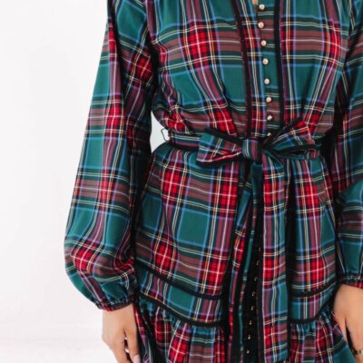Zanna Long Sleeve Tie Dress