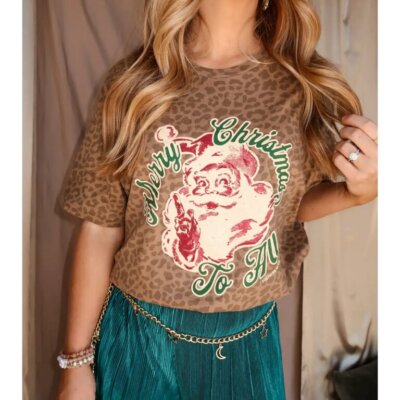 Vintage Santa Leopard tee ($15.00 at Checkout)