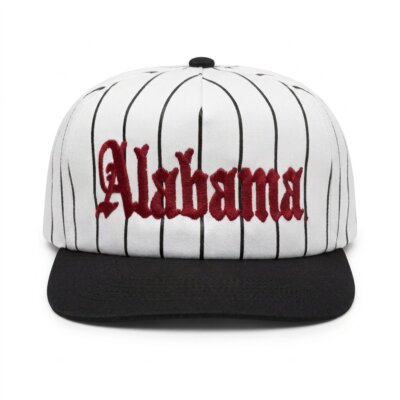 Alabama Old English Snapback Hat - Pinstripe Collection (Vol. 1)