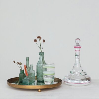 Footed Mirror Tray
