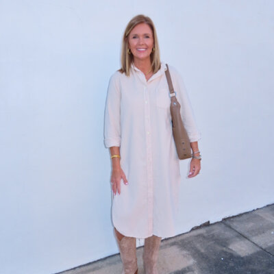Stark X Shirt Dress Pearl Corduroy