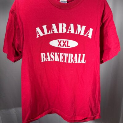 Vintage Alabama Basketball Crimson T-Shirt Large