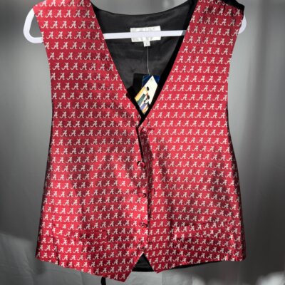 Alabama X Varsity Vests Button Up Vest Large