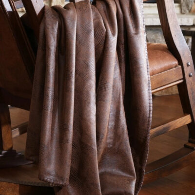 Faux Leather Throw