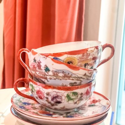Vintage Geisha Girls Tea Cup & Saucer
