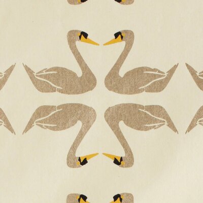 Swans Metallic Gift Wrap