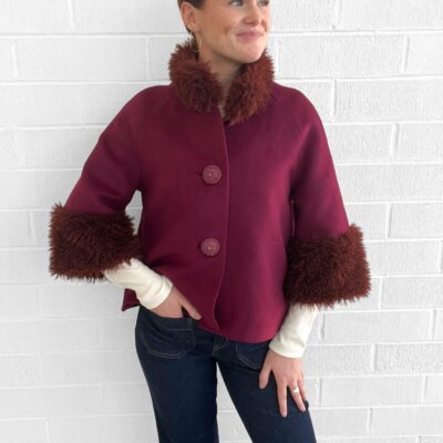 Shaggy Fur Trim Jacket