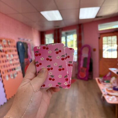 Printed Rectangle Travel Mirror