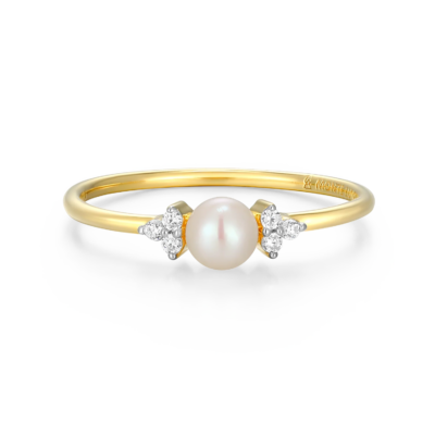 Whitney Pearl & Diamond Ring
