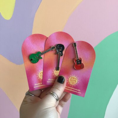 Guitar Enamel Pins