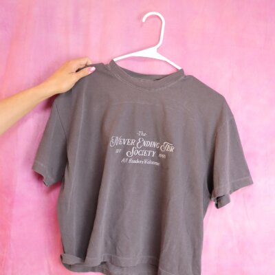 "Never Ending TBR" Embroidered Shirt