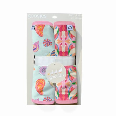 Beach Seashells Burp Cloth Set