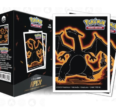 Pokémon TCG: Neon Kanto 105ct APEX Deck Protector Sleeves Charizard