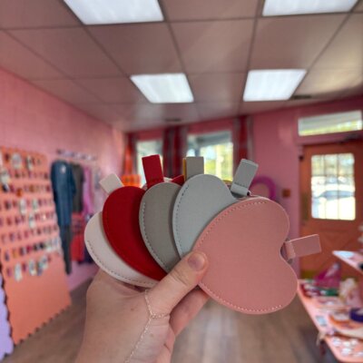 Removable Heart Mirror Keychain